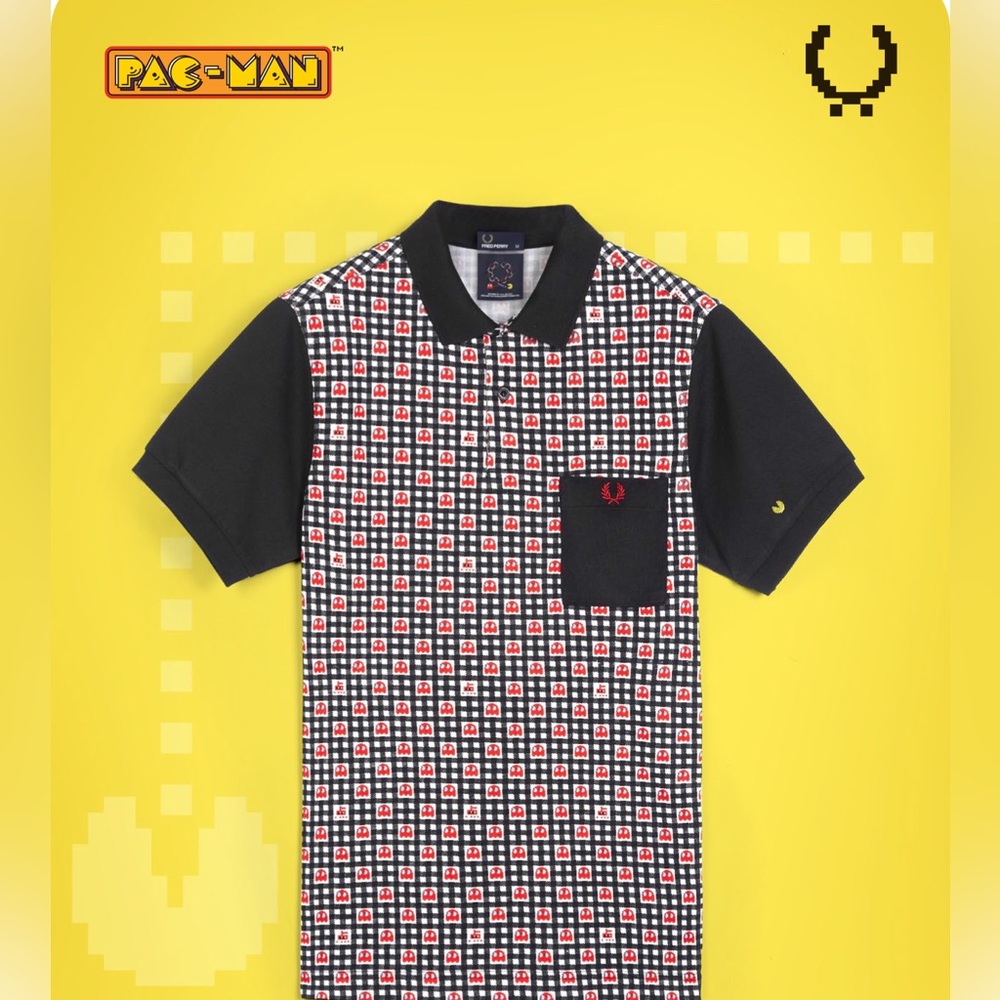 Fred Perry x Ten_do_Ten polo T-Shirt Pac-Man collectors top S